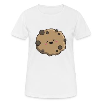 Biscuit Kawaii - T-shirt respirant Femme - blanc - Devant - AI Model Female 172 dark (172cm)