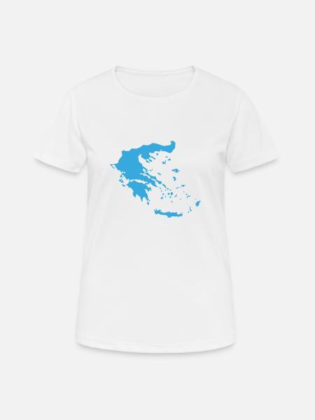 Griechenland - Frauen T-Shirt atmungsaktiv - Weiß
