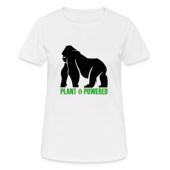 Plant Powered Vegan Gift - Women's Breathable T-Shirt - white - Front - AI Model Female 172 dark (172cm)