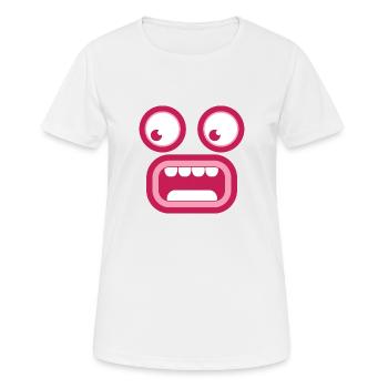 Shocked surprised tiki face - Women's Breathable T-Shirt - white - Front - AI Model Female 172 dark (172cm)