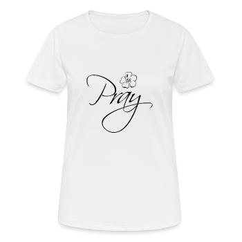 prier fleur fleur - T-shirt respirant Femme - blanc - Devant - AI Model Female 172 dark (172cm)