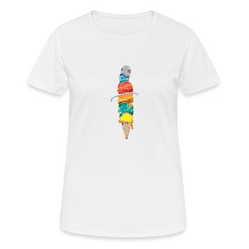 Système solaire Waffle Space Ice Summer Mars - T-shirt respirant Femme - blanc - Devant - AI Model Female 172 dark (172cm)