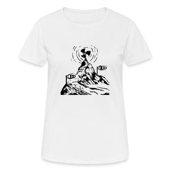 Ventilator, Wind, Sturm, Gipfel - Frauen T-Shirt atmungsaktiv - Weiß - Vorne - AI Model Female 172 dark (172cm)