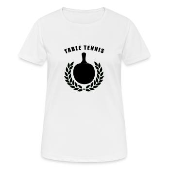 tennis de table - T-shirt respirant Femme - blanc - Devant - AI Model Female 172 dark (172cm)