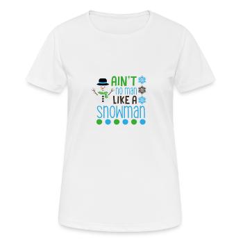 Snowman - Women's Breathable T-Shirt - white - Front - AI Model Female 172 dark (172cm)