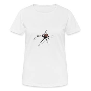 Araignée avec ombre- Black Widow - Dessin - T-shirt respirant Femme - blanc - Devant - AI Model Female 172 dark (172cm)