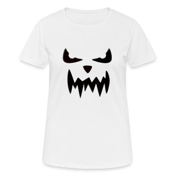 Halloween scary face - Women's Breathable T-Shirt - white - Front - AI Model Female 172 dark (172cm)