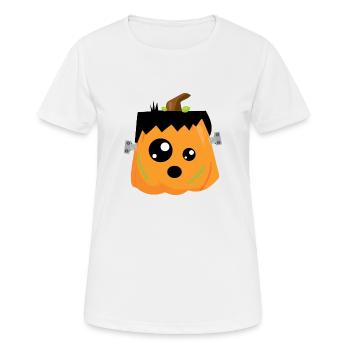 citrouille - T-shirt respirant Femme - blanc - Devant - AI Model Female 172 dark (172cm)