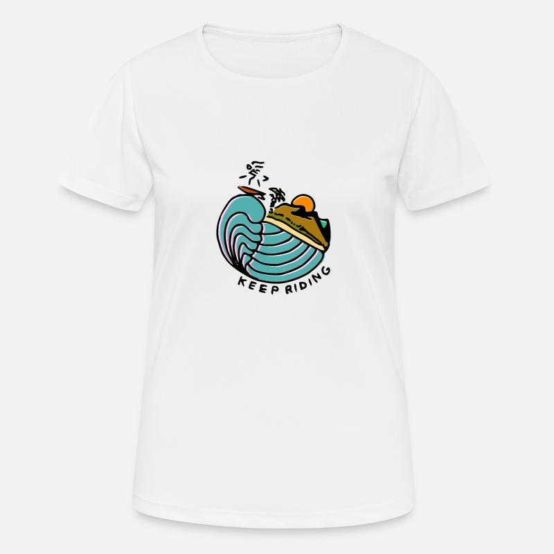 Surf Wave Sunset - Women's Breathable T-Shirt - white