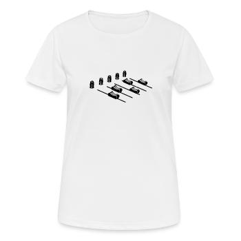Musik – Shirt Mischpult DJ Geschenk - Frauen T-Shirt atmungsaktiv - Weiß - Vorne - AI Model Female 172 dark (172cm)