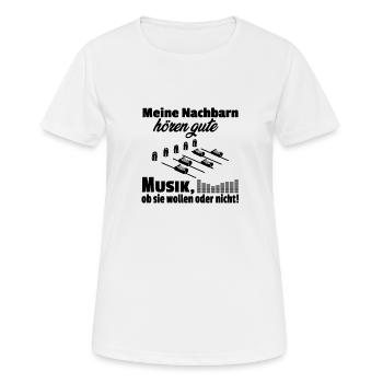 Musik – Shirt Mischpult DJ Geschenk - Frauen T-Shirt atmungsaktiv - Weiß - Vorne - AI Model Female 172 dark (172cm)