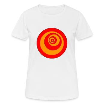 circular motif - Women's Breathable T-Shirt - white - Front - AI Model Female 172 dark (172cm)