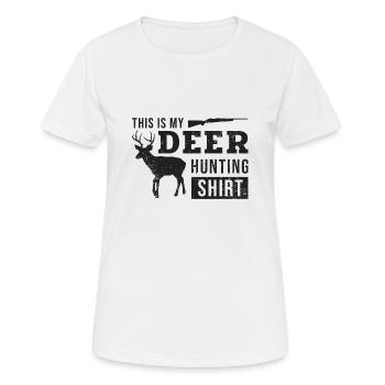 Chasseurs - T-shirt respirant Femme - blanc - Devant - AI Model Female 172 dark (172cm)