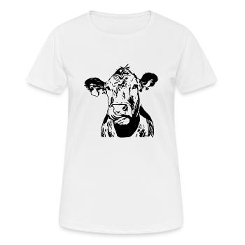 2reborn animal vache pâturage animal ferme steak vache bl - T-shirt respirant Femme - blanc - Devant - AI Model Female 172 dark (172cm)