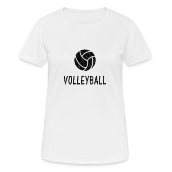 volleyball, beachvolleyball, block, baggern, heber - Frauen T-Shirt atmungsaktiv - Weiß - Vorne - AI Model Female 172 dark (172cm)