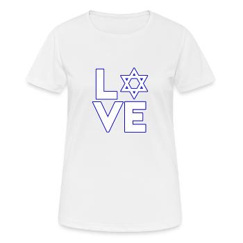 Hanoukka juive avec l’étoile de David - Love - T-shirt respirant Femme - blanc - Devant - AI Model Female 172 dark (172cm)