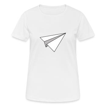 Papier avion papier avion construction art enfants - T-shirt respirant Femme - blanc - Devant - AI Model Female 172 dark (172cm)