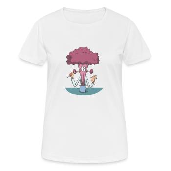Chimiste explosion chimiste - T-shirt respirant Femme - blanc - Devant - AI Model Female 172 dark (172cm)