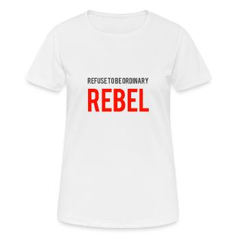 REBELLE - T-shirt respirant Femme - blanc - Devant - AI Model Female 172 dark (172cm)