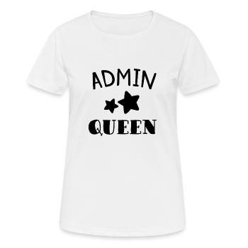 Admin Queen Programmeur Cadeau - T-shirt respirant Femme - blanc - Devant - AI Model Female 172 dark (172cm)