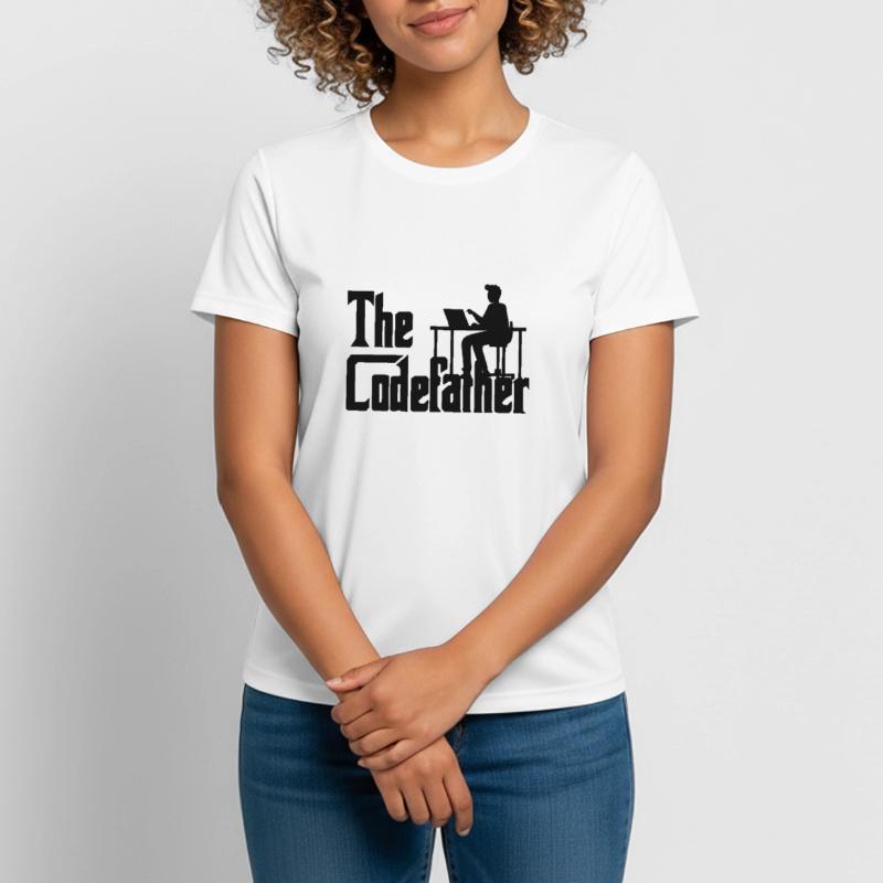 The Codefather Coding Programierer Geschenk Frauen T-Shirt atmungsaktiv