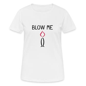Blow me candle - Women's Breathable T-Shirt - white - Front - AI Model Female 172 dark (172cm)