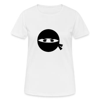 Ninja Kopf - Frauen T-Shirt atmungsaktiv - Weiß - Vorne - AI Model Female 172 dark (172cm)
