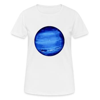 Neptun Planet schoene Darstellung - Frauen T-Shirt atmungsaktiv - Weiß - Vorne - AI Model Female 172 dark (172cm)