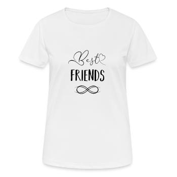 Beste Freunde - Frauen T-Shirt atmungsaktiv - Weiß - Vorne - AI Model Female 172 dark (172cm)