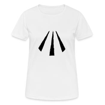 Keltisches Symbol Awen - Frauen T-Shirt atmungsaktiv - Weiß - Vorne - AI Model Female 172 dark (172cm)