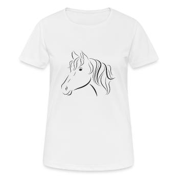 chevaux - T-shirt respirant Femme - blanc - Devant - AI Model Female 172 dark (172cm)