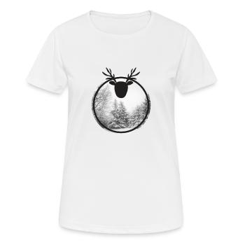 Winter Schnee - Frauen T-Shirt atmungsaktiv - Weiß - Vorne - AI Model Female 172 dark (172cm)