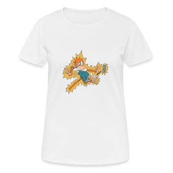 Électricien à la prise - T-shirt respirant Femme - blanc - Devant - AI Model Female 172 dark (172cm)