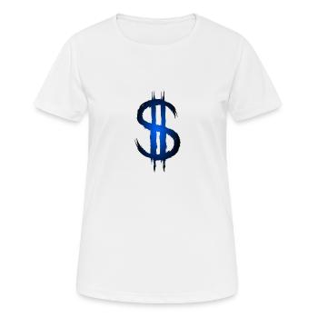 Signe dollar dollar argent symbole - T-shirt respirant Femme - blanc - Devant - AI Model Female 172 dark (172cm)
