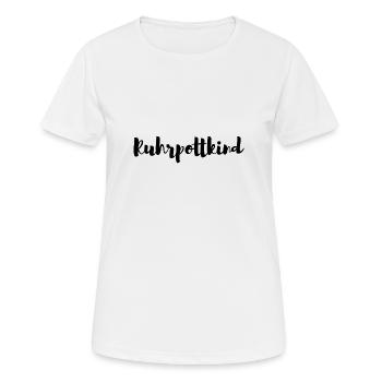 Ruhrpottkind Ruhpott Ruhrgebiet Geschenk - Frauen T-Shirt atmungsaktiv - Weiß - Vorne - AI Model Female 172 dark (172cm)