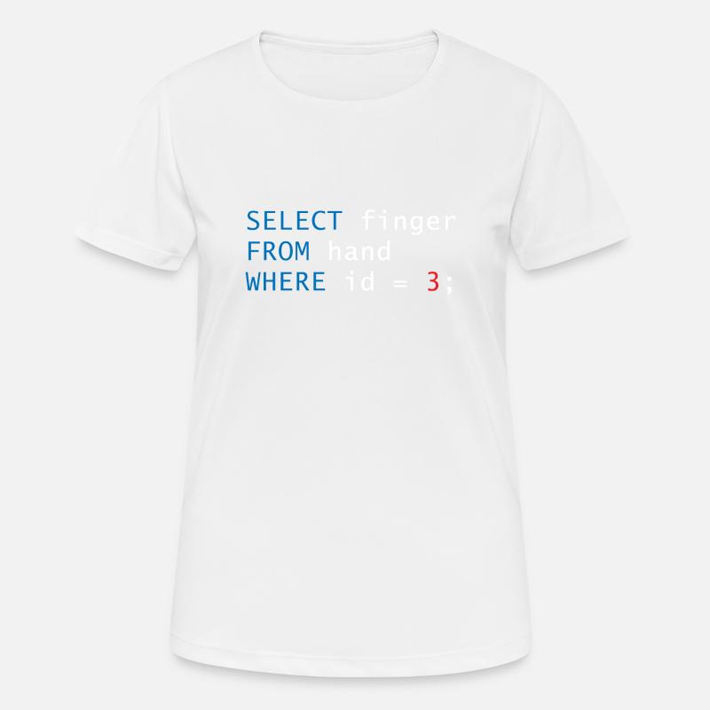 Code finger - Women's Breathable T-Shirt - white