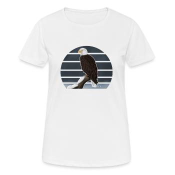 Illustration d'oiseau aigle à tête blanche - T-shirt respirant Femme - blanc - Devant - AI Model Female 172 dark (172cm)