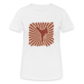Taekwondo - Frauen T-Shirt atmungsaktiv - Weiß - Vorne - AI Model Female 172 dark (172cm)