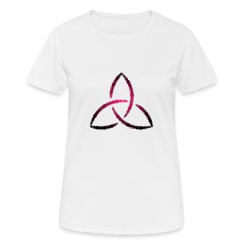 Keltisches Symbol Triquetra - Frauen T-Shirt atmungsaktiv - Weiß - Vorne - AI Model Female 172 dark (172cm)