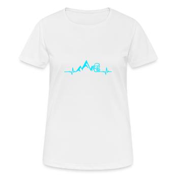 mountain bike - Women's Breathable T-Shirt - white - Front - AI Model Female 172 dark (172cm)