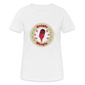 Boogie Woogie vintage microphone gift - Women's Breathable T-Shirt - white - Front - AI Model Female 172 dark (172cm)