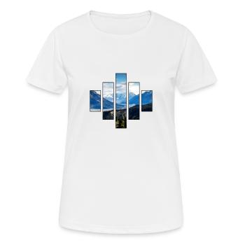 Natur - Frauen T-Shirt atmungsaktiv - Weiß - Vorne - AI Model Female 172 dark (172cm)