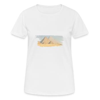 Pyramides de pinceau - T-shirt respirant Femme - blanc - Devant - AI Model Female 172 dark (172cm)