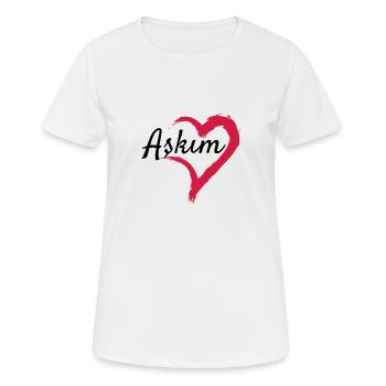 Amour mot idée idée cadeau - T-shirt respirant Femme - blanc - Devant - AI Model Female 172 dark (172cm)