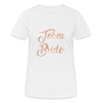 Team Bride Rose Glitter 2 - Women's Breathable T-Shirt - white - Front - AI Model Female 172 dark (172cm)