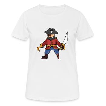 pirate - T-shirt respirant Femme - blanc - Devant - AI Model Female 172 dark (172cm)