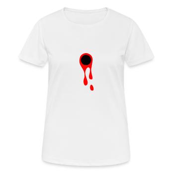 Gunshots and blood blood stain symbol gunshot wound - Women's Breathable T-Shirt - white - Front - AI Model Female 172 dark (172cm)