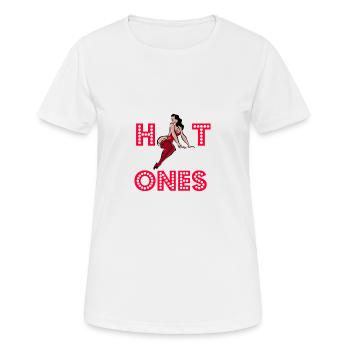 Hot Ones - Women's Breathable T-Shirt - white - Front - AI Model Female 172 dark (172cm)