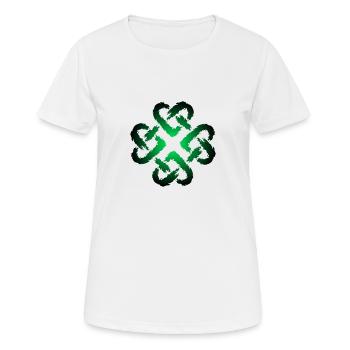 Noeud celtique coeur infini symbole sans fin - T-shirt respirant Femme - blanc - Devant - AI Model Female 172 dark (172cm)
