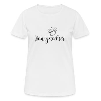 Königstochter Jesus Christlich - Frauen T-Shirt atmungsaktiv - Weiß - Vorne - AI Model Female 172 dark (172cm)